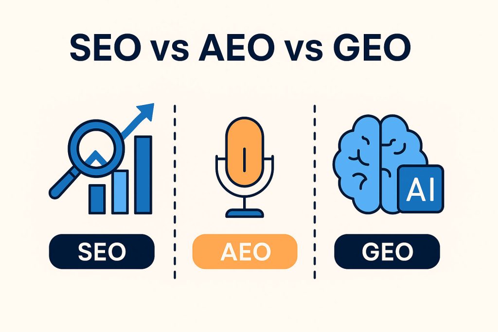 SEO vs GEO vs AEO